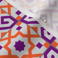 Geometric Pattern: Tiles: Purple/Orange