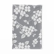 Dogwood Block Print Gray