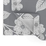 Dogwood Block Print Gray