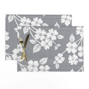 Dogwood Block Print Gray