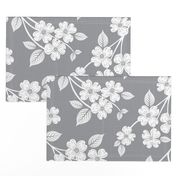 Dogwood Block Print Gray