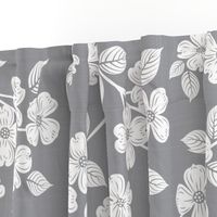 Dogwood Block Print Gray