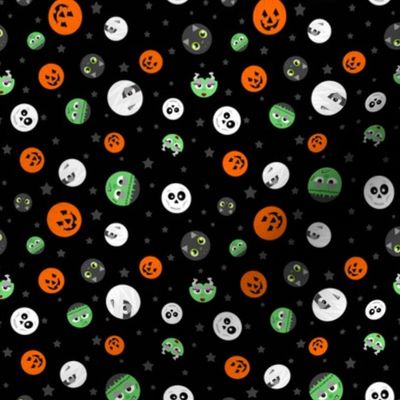 Halloween Polka Dot Faces