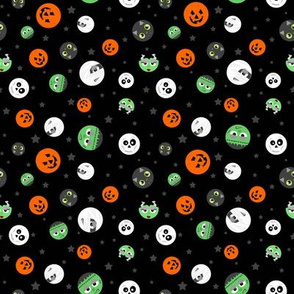 Halloween Polka Dot Faces