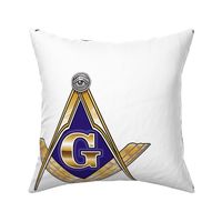 12" Masonic Square Compass Gold 