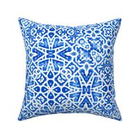 Scandinavian Lace in cobalt blue - Large Scale