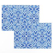 Scandinavian Lace in cobalt blue - Large Scale