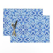 Scandinavian Lace in cobalt blue - Large Scale