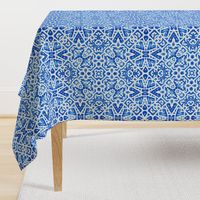 Scandinavian Lace in cobalt blue - Large Scale