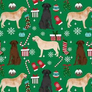 Labrador Retrievers dog breed fabric christmas stockings pet lovers holiday green