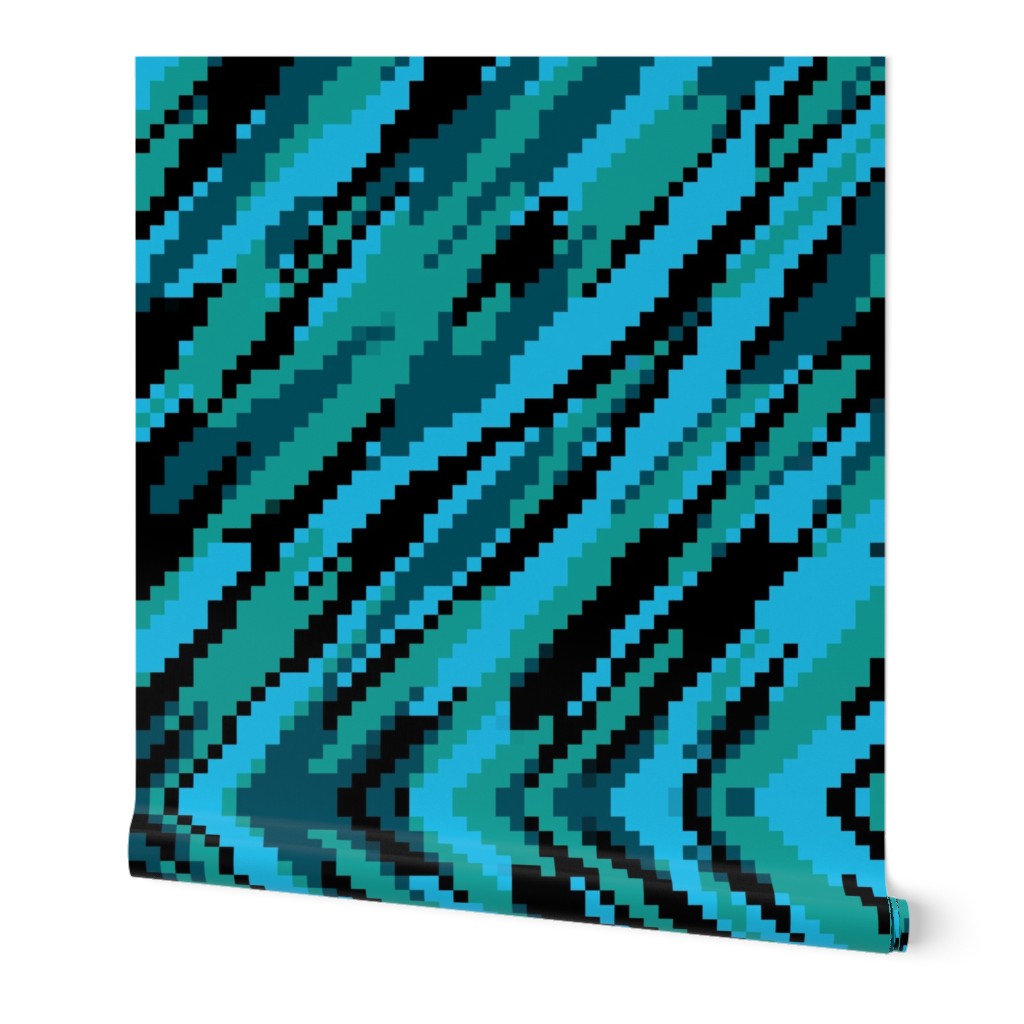 green blue and black pixels