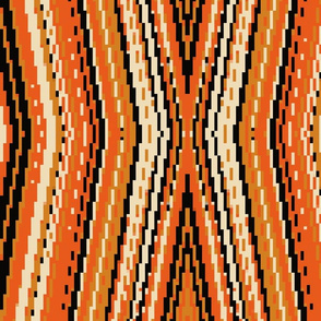orange and black pixels
