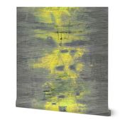 painterly cityscape slate yellow