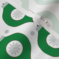 Green ornament Christmas wrap