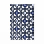 Nordic Star - Mid Century Modern Geometric - Navy Blue Grey Regular Scale 