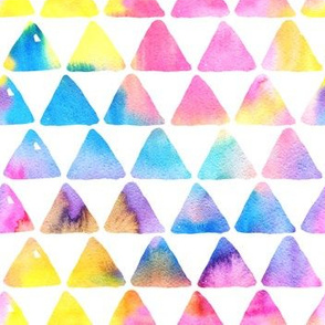 Watercolor triangles / rainbow