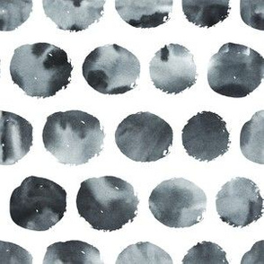 Watercolor black circles