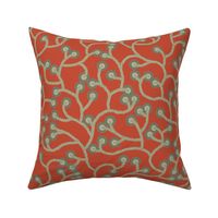 Coral Vines - ottoman