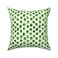 Watercolor green stains \ polka dot pattern