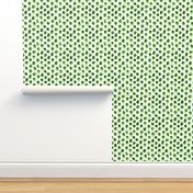 Watercolor green stains \ polka dot pattern