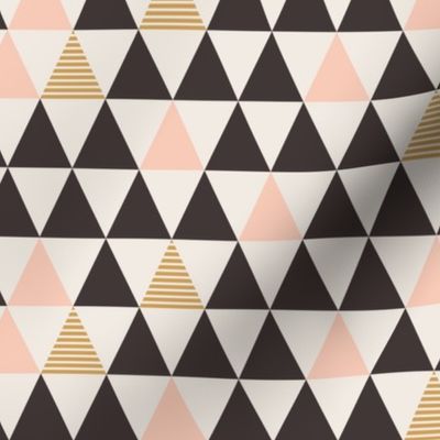 Striped Triangles Gold Blush