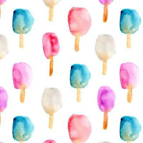 Watercolor popsicles pattern for kids