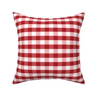 Dark red Christmas gingham