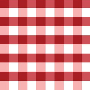 Dark red Christmas gingham