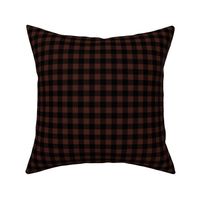 Half Inch Brown and Black Gingham Check