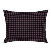 Half Inch Eggplant and Black Gingham Check