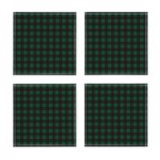 Half Inch Evergreen and Black Gingham Check