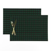 Half Inch Evergreen and Black Gingham Check