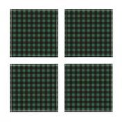 Half Inch Hunter Green and Black Gingham Check