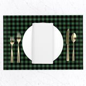 Half Inch Hunter Green and Black Gingham Check