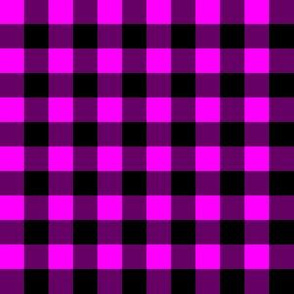 Half Inch Pink and Black Gingham Check