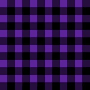 Half Inch Purple and Black Gingham Check