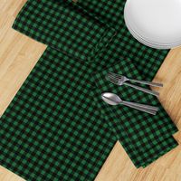 Half Inch Spruce Green and Black Gingham Check