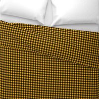 Half Inch Yellow Gold and Black Gingham Check