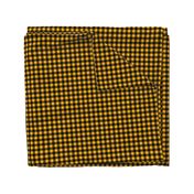 Half Inch Yellow Gold and Black Gingham Check