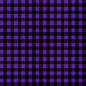 Quarter Inch Purple and Black Gingham Check