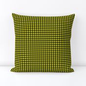 Quarter Inch Yellow and Black Gingham Check