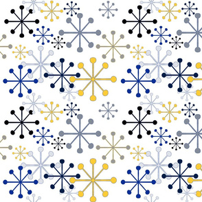 Sprinkly mod snowflakes