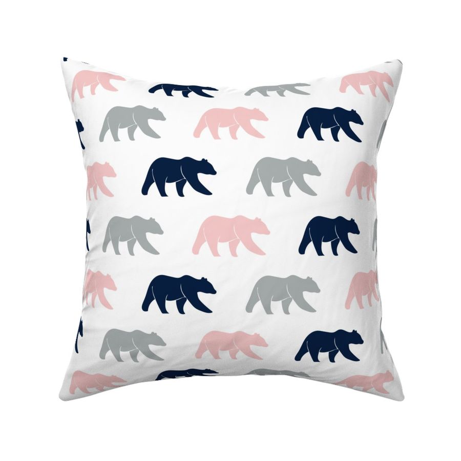 multi bear - pink, grey, & navy