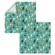 cats and tacos fabric taco and burritos mexican fabric - cat 