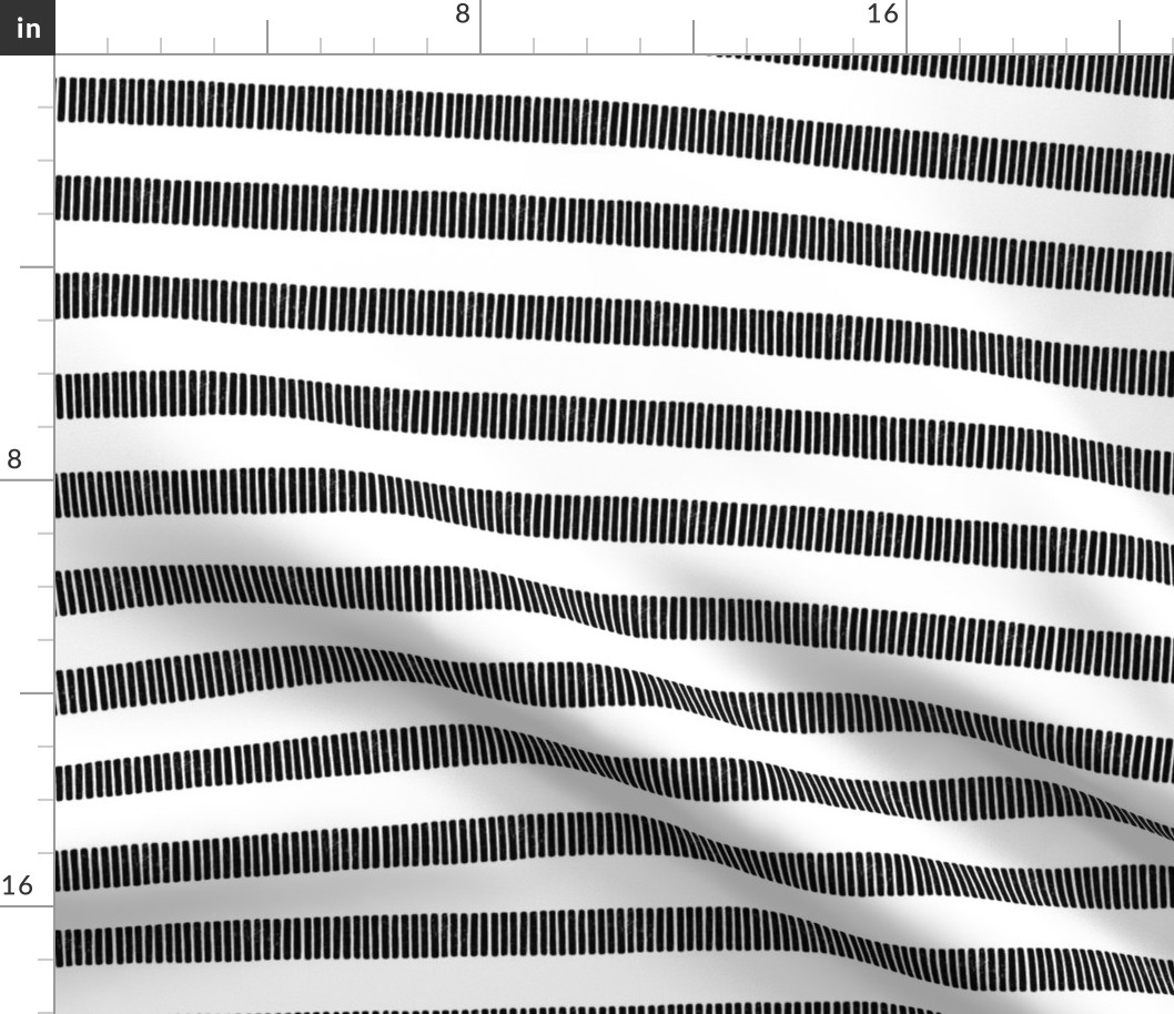 Striped Line Block Print Pattern in Black