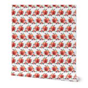 RETRO POPPY ON WHITE