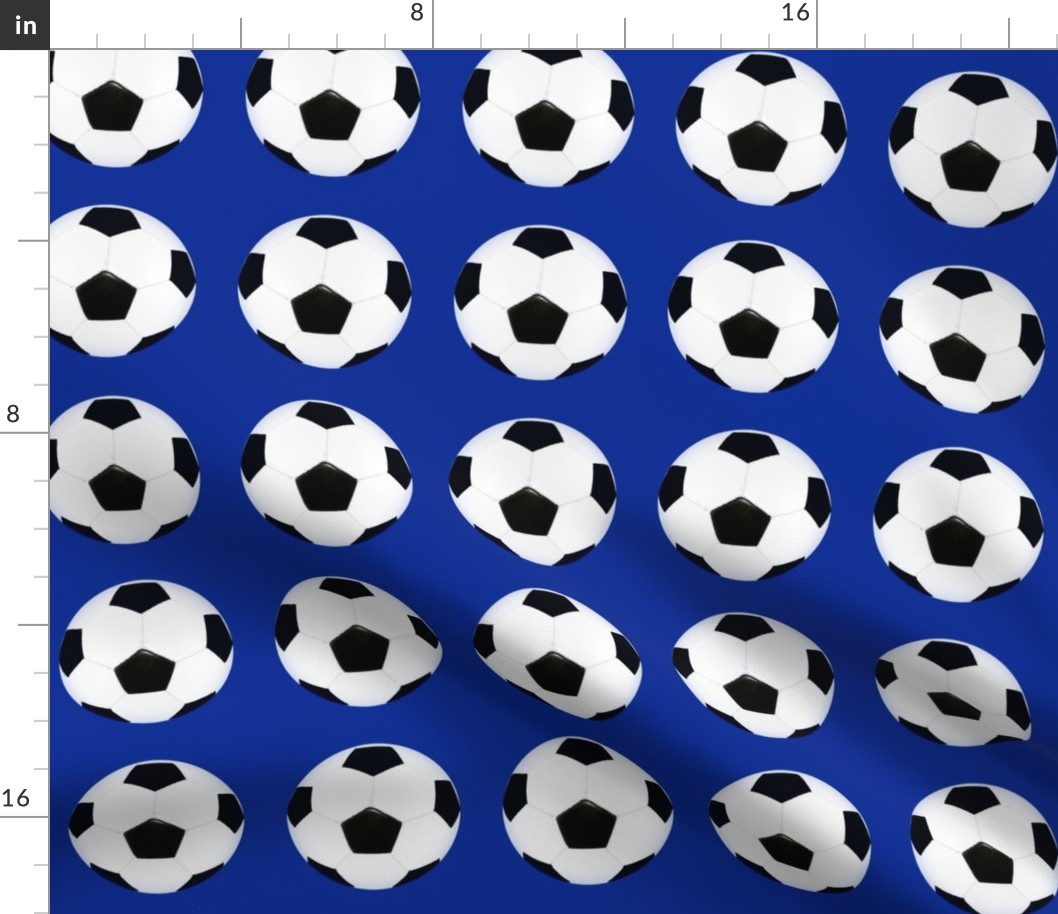 blank 3" soccer ball on blue