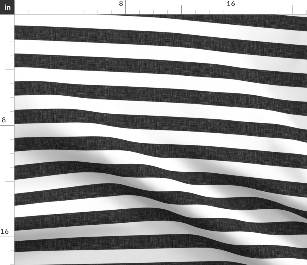 dark grey linen stripe 1"  || the lumberjack collection