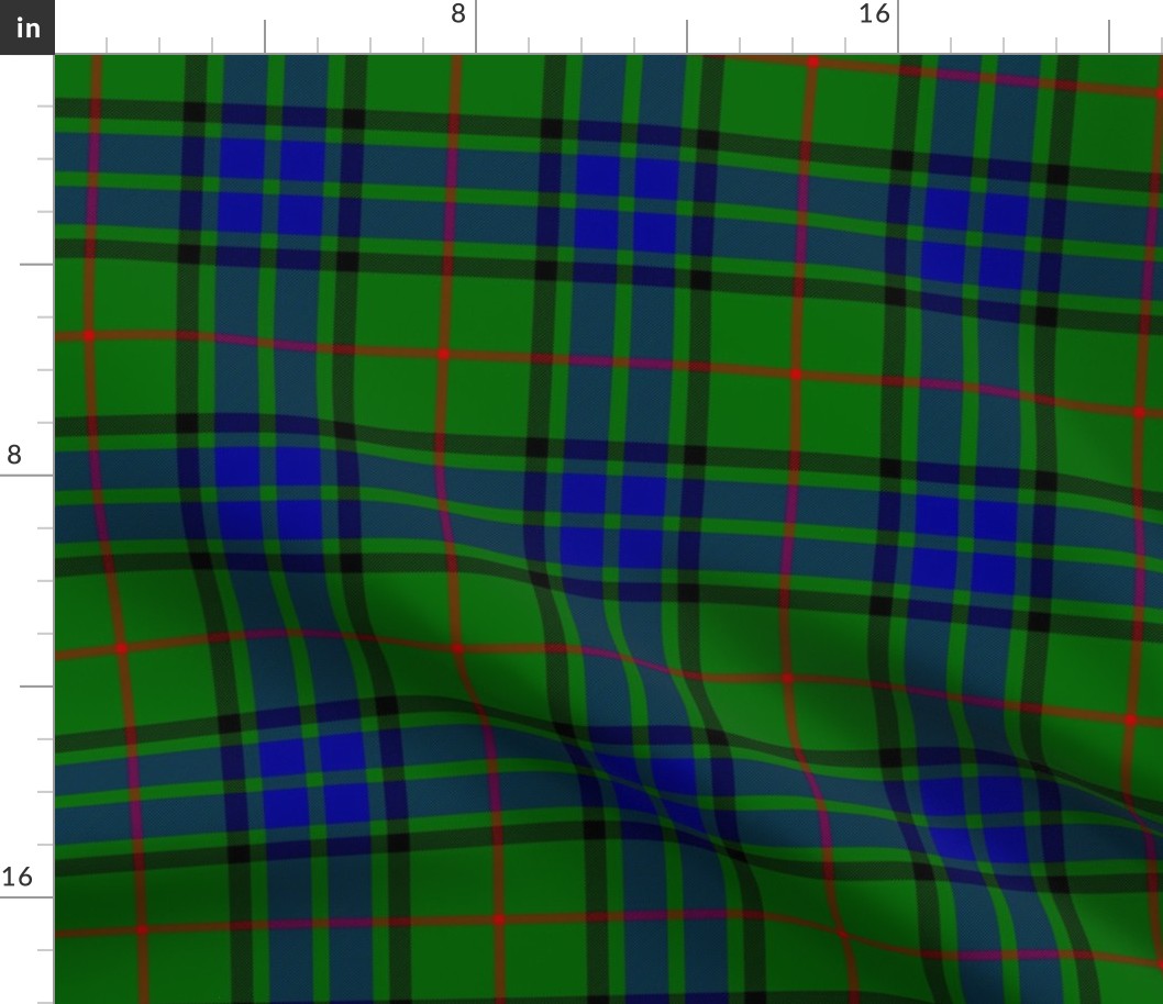 Lauder tartan,  6" modern colors, 1842 Vestiarium Scoticum