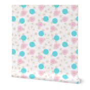 Atomic Snow Ditzy - Pink & Cyan